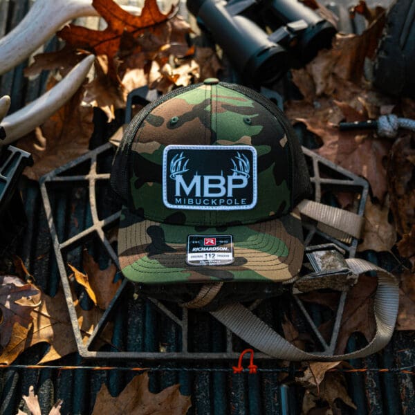 MBP Richardson Trucker Hat Camo - Black Patch