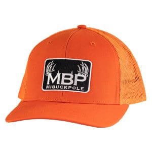 Richardson Blaze Orange Hat with Black Patch