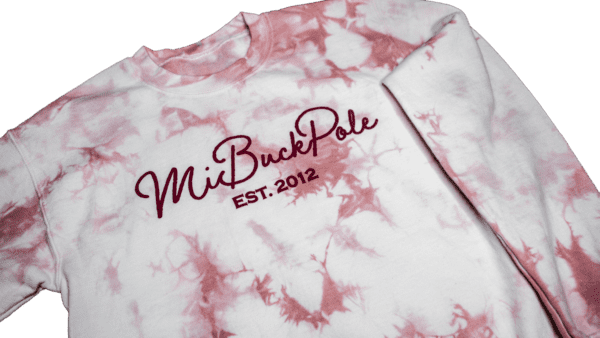 Puff Rose Crystal Tie-Dyed Crew Neck Sweatshirt - Image 3