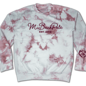 Puff Rose Crystal Tie-Dyed Crew Neck Sweatshirt