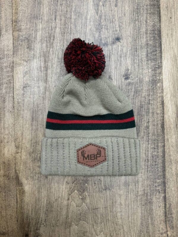 Tan Short Pom Beanie